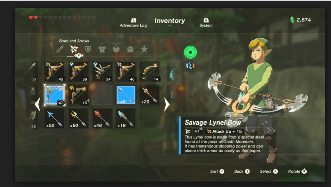 Legend Of Zelda-Breath Of The Wild Snipping Tool Capture Of Health Bar.PNG